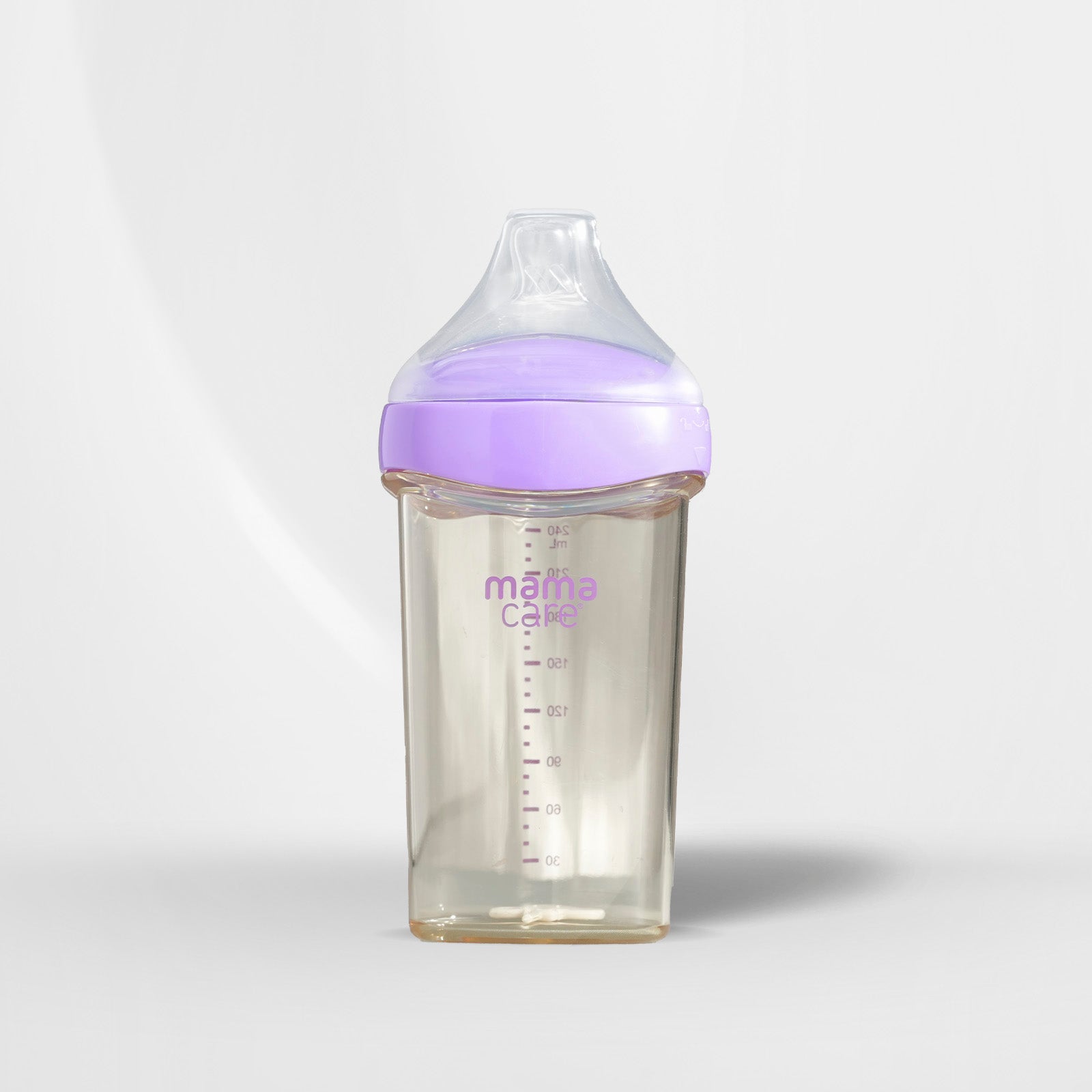 Mamacare PPSU baby feeding bottle — anti-colic, twist-lock design, amber color, BPA free